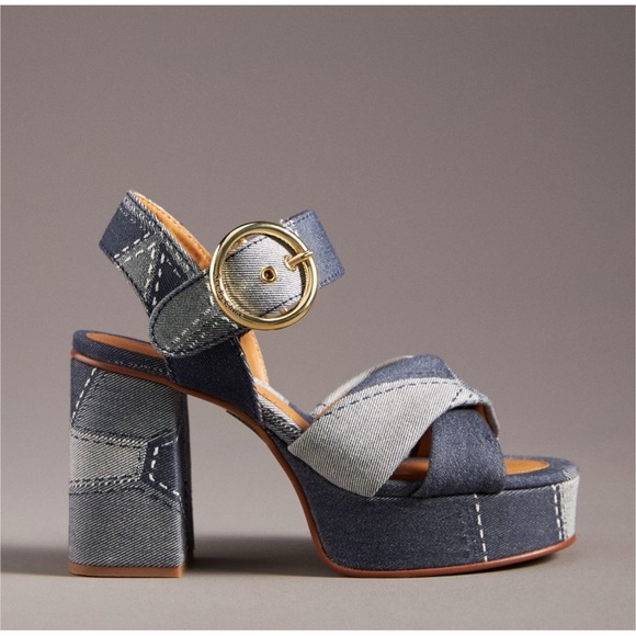 See By Chloe Shoes - See By Chloe Joei Patchwork Denim
Platform Heels size 39